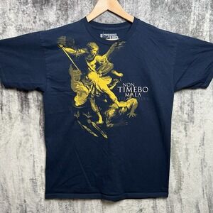 Y2K Ranger Up Blue Men T-Shirt L Saint Michael Graphic I Fear No Evil Military